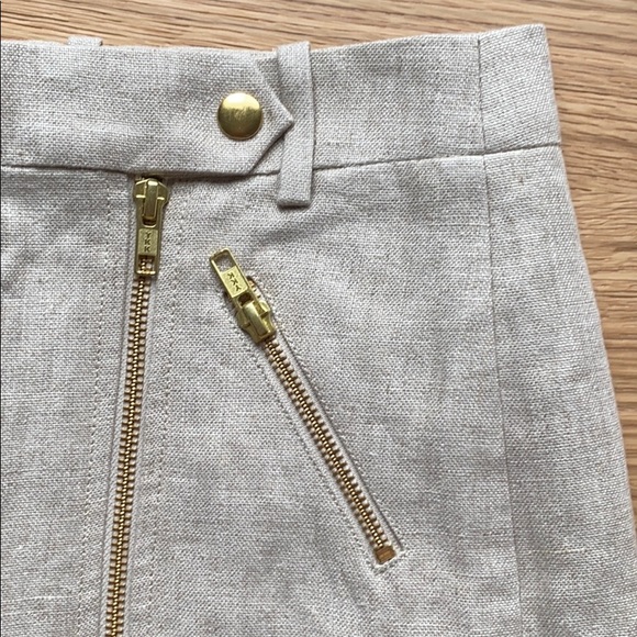 Jcrew Flax Linen zip mini skirt - Picture 3 of 8